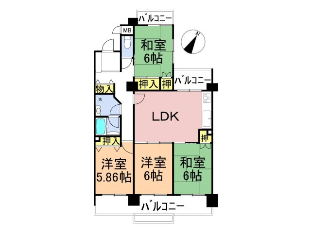 エスポア稲沢の間取り