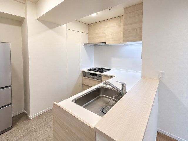 パークフィールドみさとテラ・ウエスト　4街区2号館のキッチン|使い勝手の良いL字型キッチンです