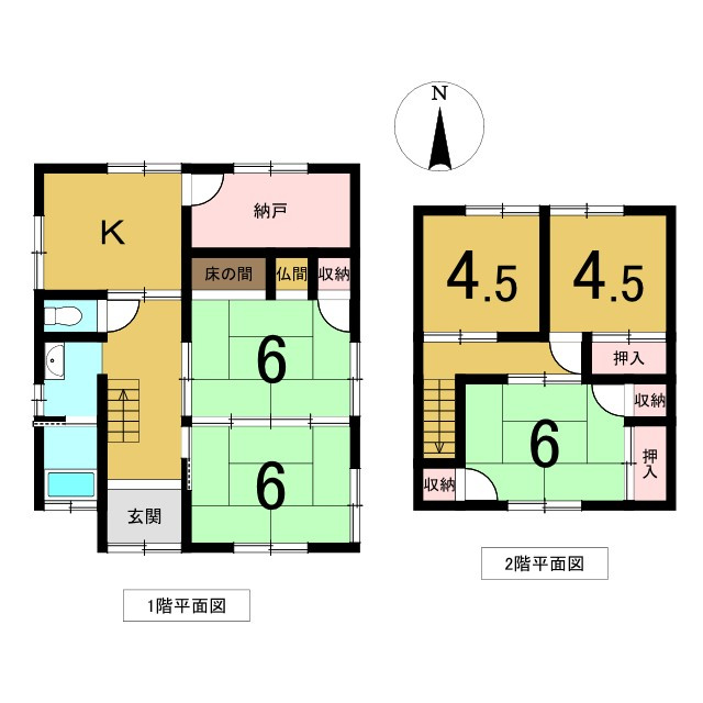 百合地　中古戸建　5Kの間取り
