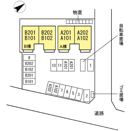 メルグランデB棟の区画図