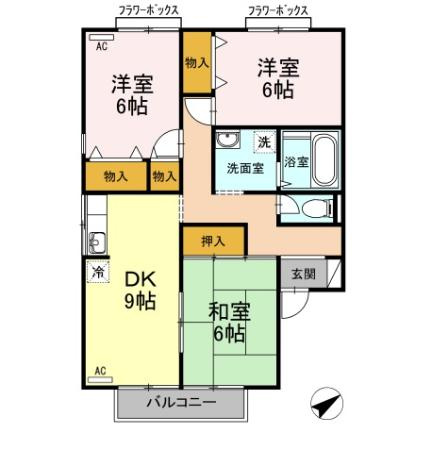 メルグランデB棟の間取り