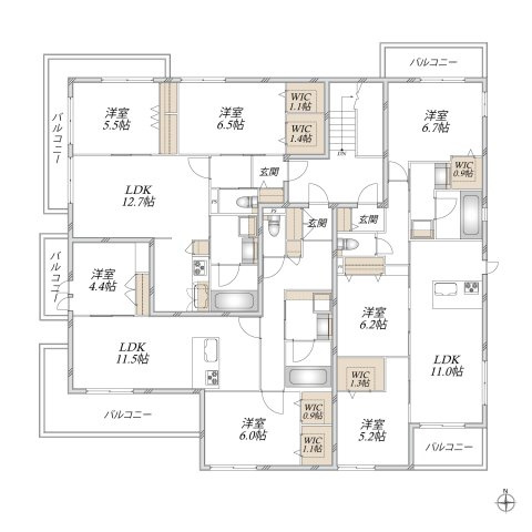 （仮称）桜台２丁目メゾンの区画図
