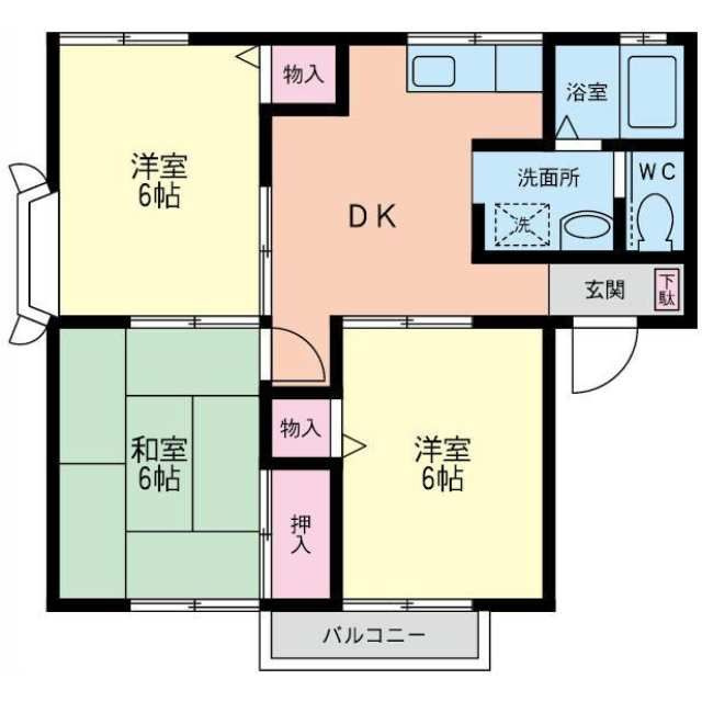 リルパーム南林間の間取り