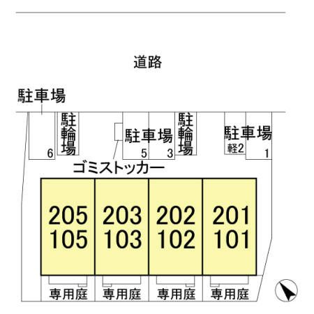 グリーンハイツの区画図