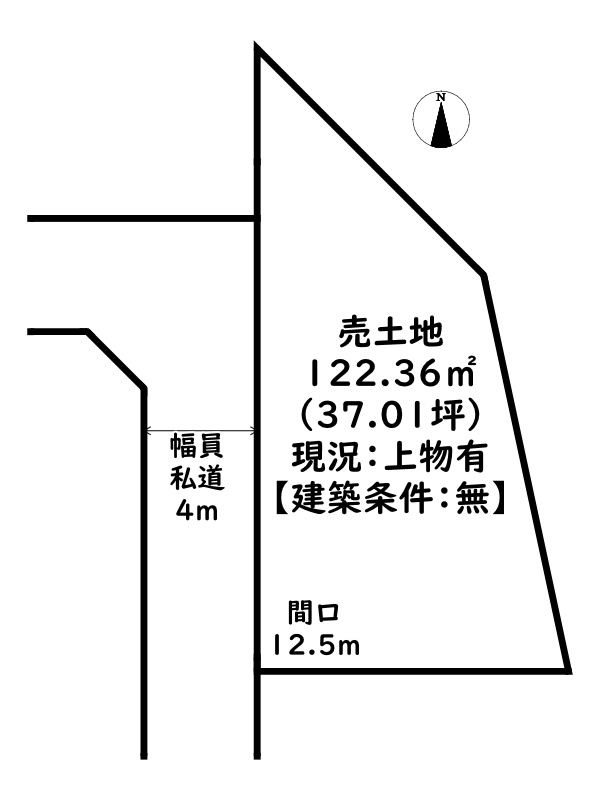 揖保郡太子町馬場/売土地の土地図