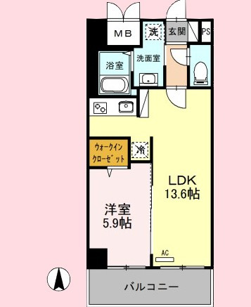 ハック北戸田クレシアの間取り