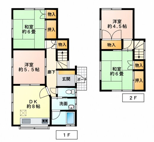 市原市南岩崎　中古戸建の間取り