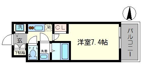 エグゼ難波南Ⅴの間取り|エグゼ難波南Ⅴ　間取り