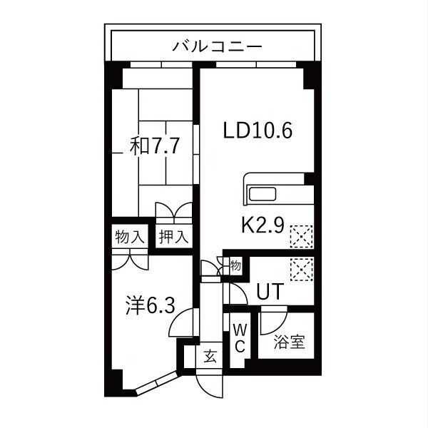 東加古川ミオの間取り