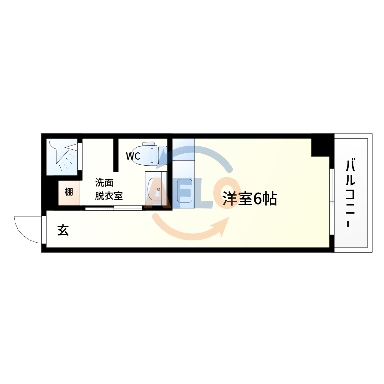 おおきにオタロードビルの間取り|おおきにオタロードビル　間取り