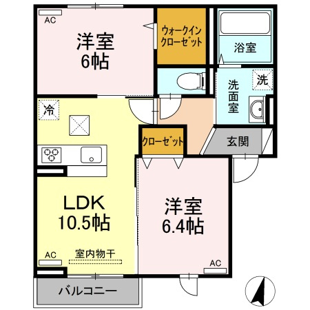 カーサ　モエハの間取り