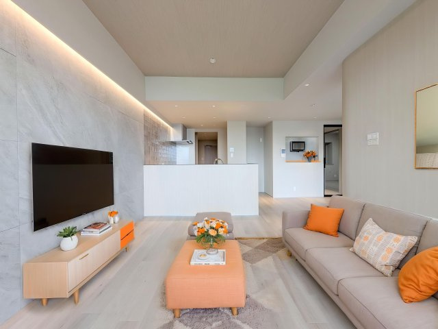 レクセルマンション東村山の居間・リビング|【Family Living】
◆LDK◆家族が自然と集まり、会話の時間が広がる心地よい空間です。