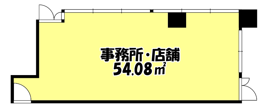 大阪市中央区谷町１丁目の店舗事務所の間取り