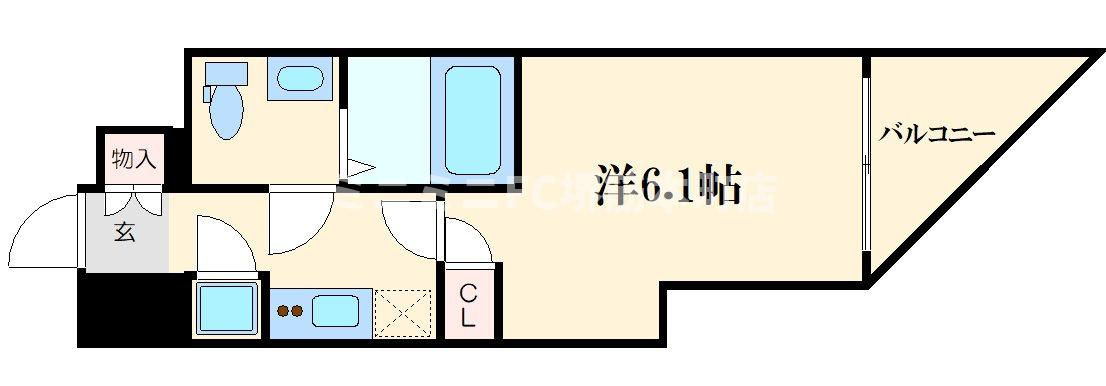 ファーストフィオーレ谷町六丁目フェリシアの間取り