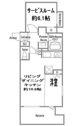 クレストコート吾妻橋レジデンスの間取り|間取りです。