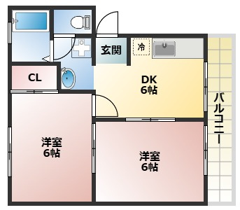 【間取り】 | 長吉ハイツ帝塚山東ー東棟