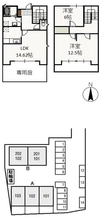 オリーブテラス　Ａの間取り