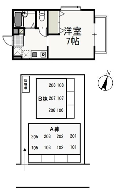 カーサ・アネーロ　Bの間取り