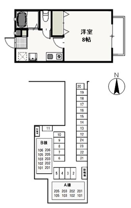 ライフベルク Bの間取り