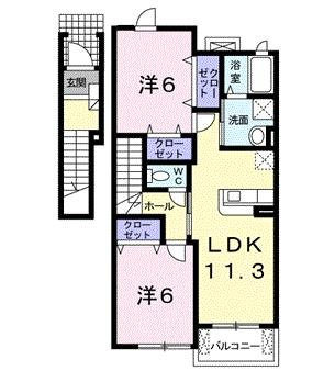 グランヴィエラＢの間取り