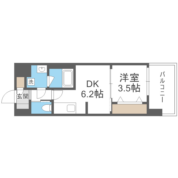 Alivis浪速東SoL TERRACEの間取り