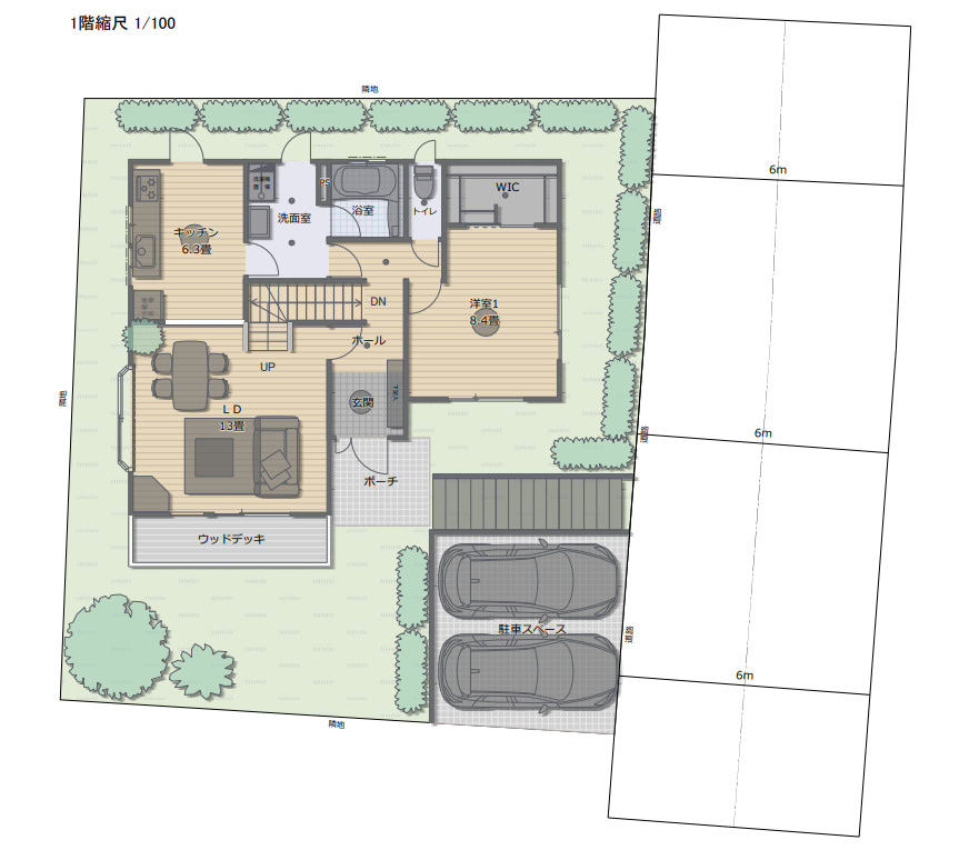 西区生松台2丁目 中古戸建の間取り|１F間取り
