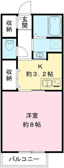 【間取り】 | メゾンＫ　Ｂ棟