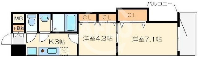 セントラル南船場の間取り|セントラル南船場　間取り