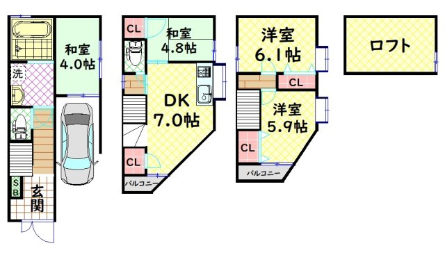 【間取り】 | 寝屋川市成美町戸建て
