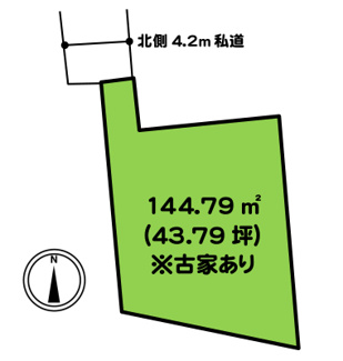 【土地図】 | 鳩山町小用 古家付売地