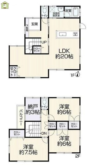 草加市柳島町　中古一戸建ての間取り
