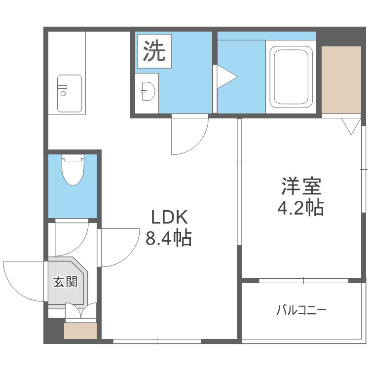 シャンティーハーバー九条の間取り