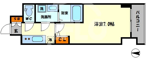 S-RESIDENCE福島Alovita(エスレジデンス福島アロヴィータ)の間取り|S-RESIDENCE福島Alovita(エスレジデンスフクシマアロヴィータ)　間取り