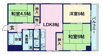 サンヒルズ芦屋2の間取り