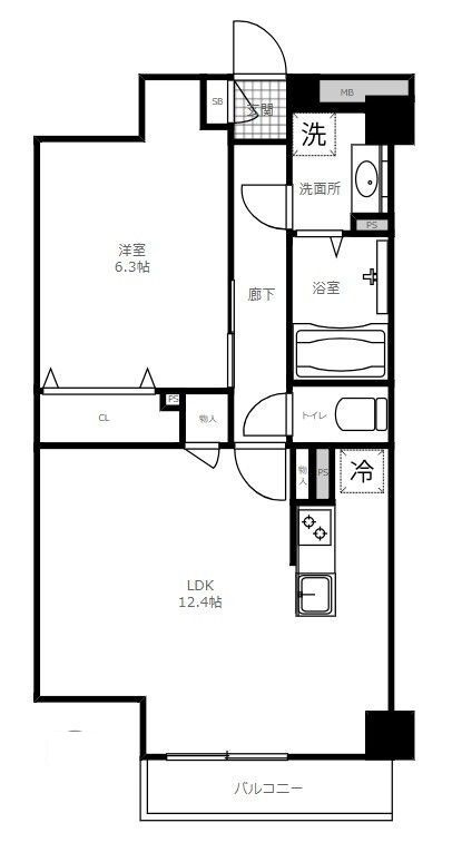 ドメーヌ神楽坂の間取り|間取りです。
