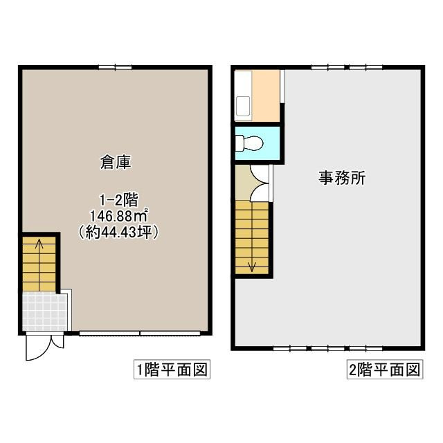 東郷町北山台　倉庫付事務所の間取り