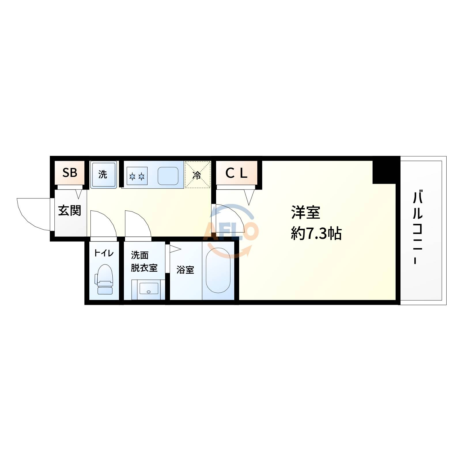 エスレジデンス新大阪駅前の間取り|S-RESIDENCE新大阪駅前　間取り