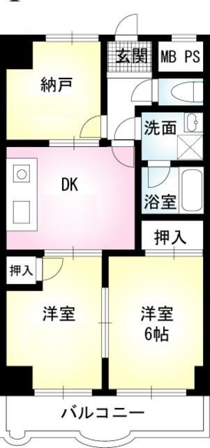 音金六郷マンションの間取り|間取りです。