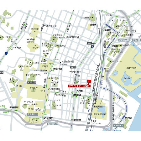 【地図】Ｗｈｉｔｅ　Ｔｏｗｅｒ　Ｈａｍａｍａｔｓｕｃｈｏ
