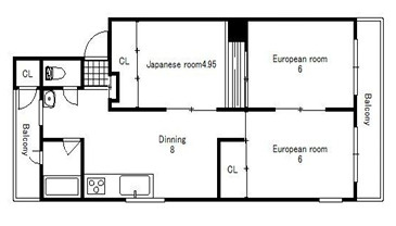 芦屋市東芦屋町の賃貸マンションの間取り