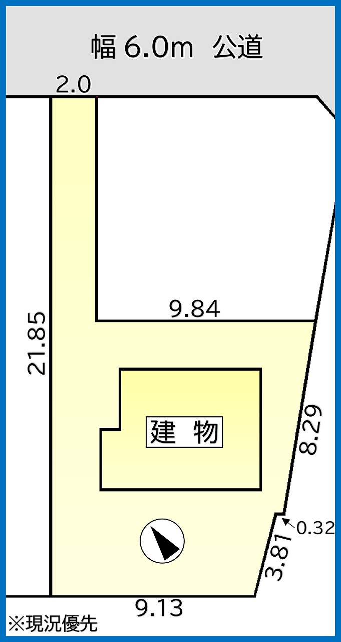 手稲区前田8条10丁目　戸建の区画図|駐車2台可・現在賃貸中(月額60,000円)
