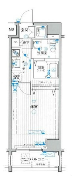 パークウェル浅草弐番館の間取り|間取りです。