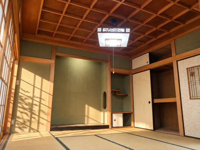 横山公園最前列の庭付邸宅　茶道教室などに最適です♪の和室