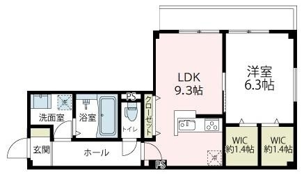 ブラウニーの間取り|間取りです。