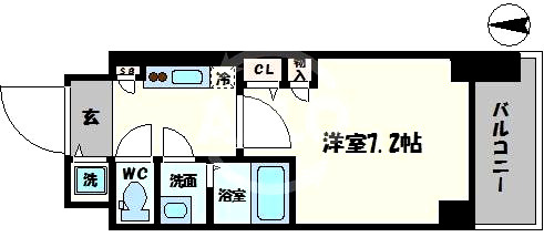 スワンズ谷町セントシティの間取り|スワンズ谷町セントシティ　きれいな間取りです