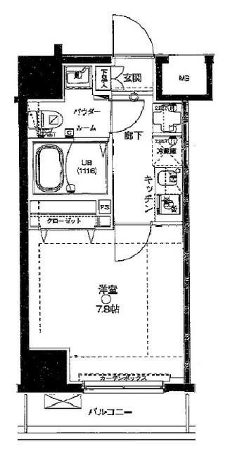 ＧＥＮＯＶＩＡ浅草Ⅲｇｒｅｅｎ　ｖｅｉｌの間取り|間取りです。