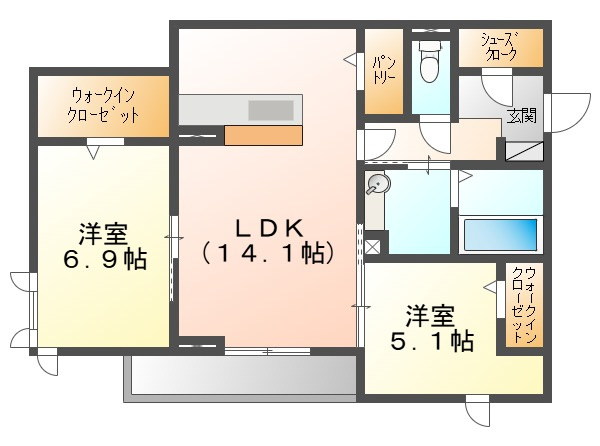 シエロアスールの間取り
