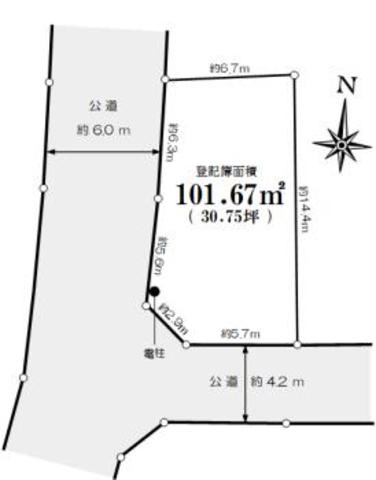 鶴ヶ島市上広谷　売地の区画図