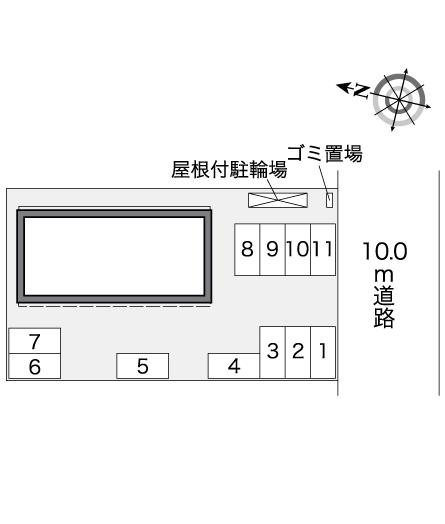 レオパレスイーストビレッジ1の区画図