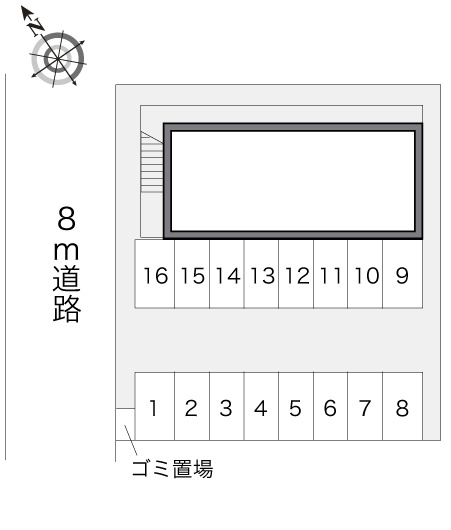 レオパレスシャトルファミリーの区画図